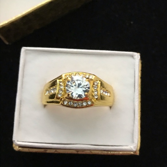 Final Price ♥️ New 2 CTTW Gold SS Diamond CZ Bling Ring - Picture 2 of 4